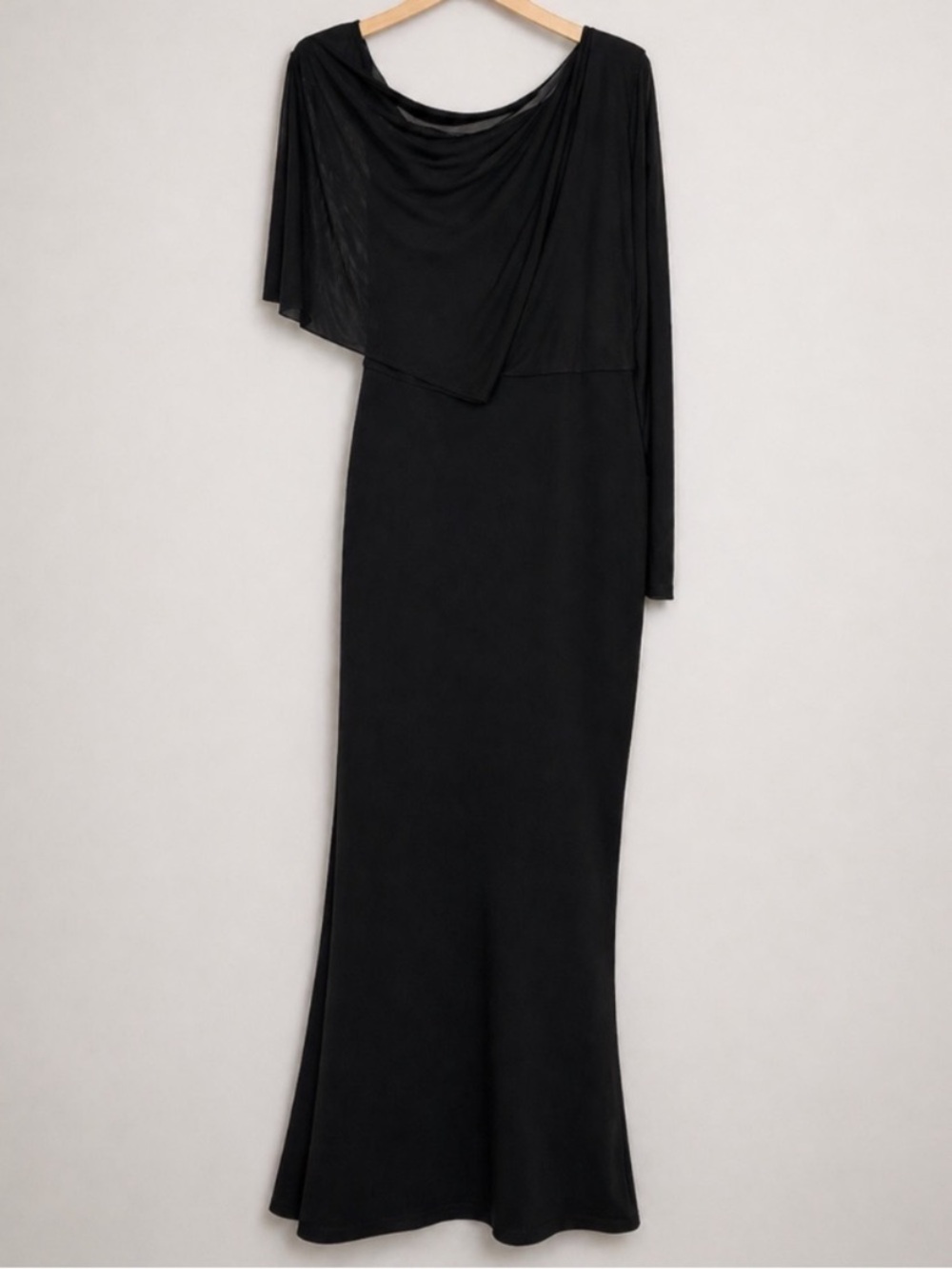 Marcella NYC Valeria DressEuropean Ponte One Shoulder Gown Maxi Size Medium - Picture 11 of 14